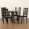 Baxton Studio Rava Modern and Contemporary Two-Tone Dark Brown and Walnut Brown Finished Wood 5-Piece Dining Set 179-11389-10896-Zoro - alternate 2
